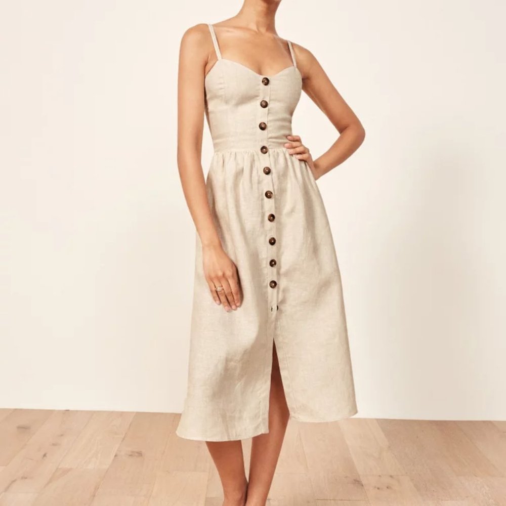 Reformation Thelma Dress - Oatmeal